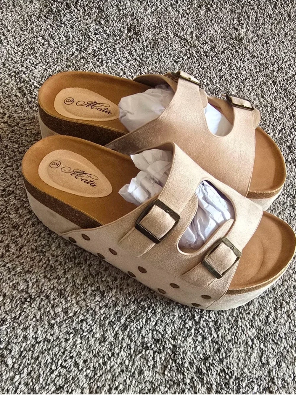 Platinum sandals